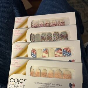 Color Street Glitter and Flag Nail Strips